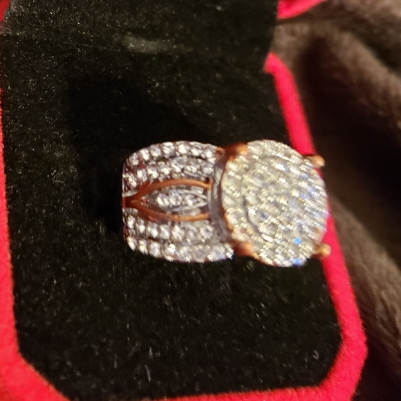 Sophicates Halo Gold Silver CZ Pave Ring - Picture 8 of 12